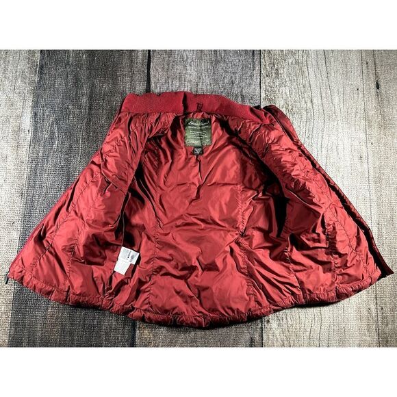 Eddie Bauer Quilted Premium Goose Down Puffer Vest Mens Medium Red - Picture 5 of 9